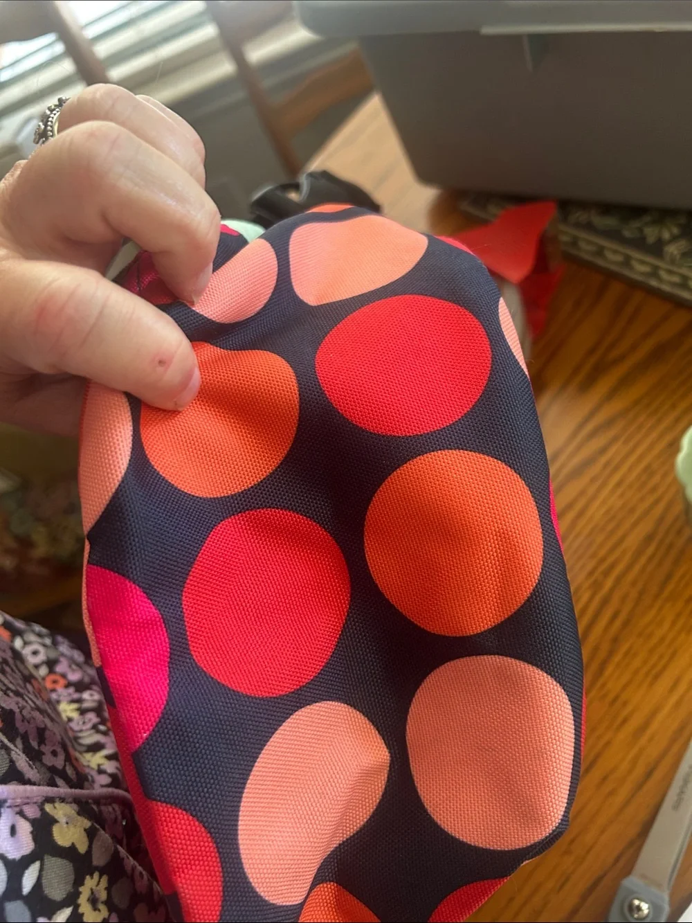 Kavu Mint Watermelon Sling Bag with Pink Accents